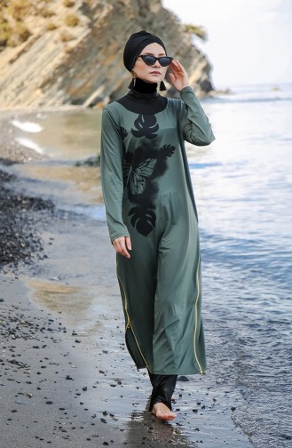 Maillot de Bain Hijab Khaki 1118