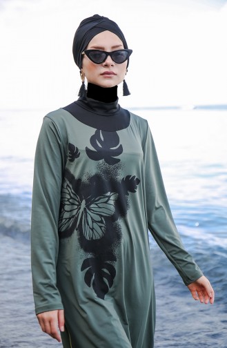 Maillot de Bain Hijab Khaki 1118