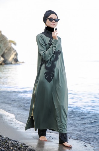 Maillot de Bain Hijab Khaki 1118