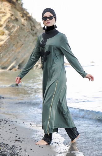 Khaki Hijab Badeanzug 1118