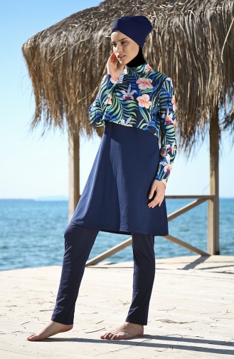 Navy Blue Swimsuit Hijab 102