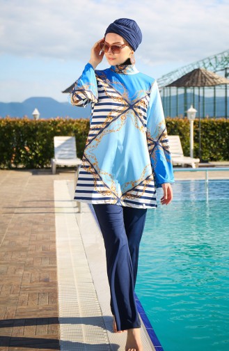 Maillot de Bain Hijab Bleu Marine 30