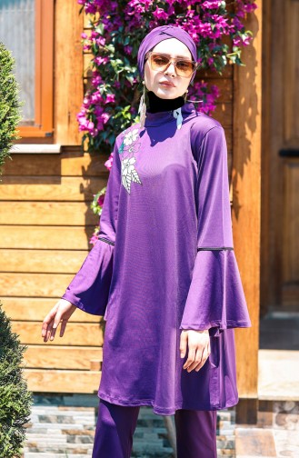 Purple Swimsuit Hijab 1117
