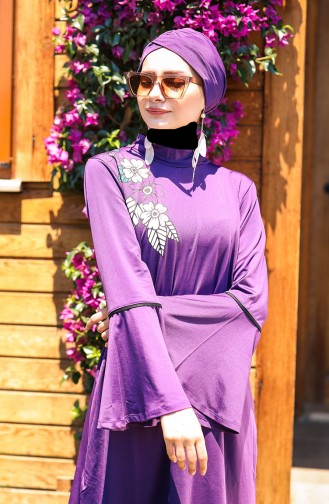 Purple Swimsuit Hijab 1117