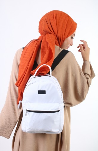 White Backpack 6016-06