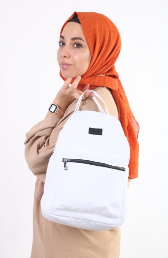 White Backpack 6016-06