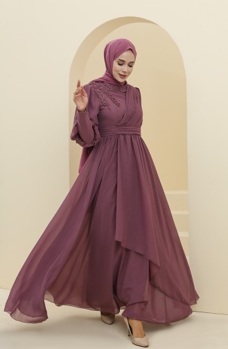 Beige-Rose Hijab-Abendkleider 52804-03