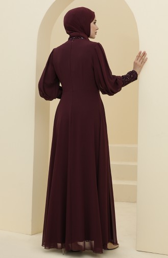 Zwetschge Hijab-Abendkleider 52810-01