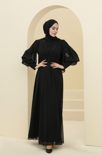 Habillé Hijab Noir 52810-04