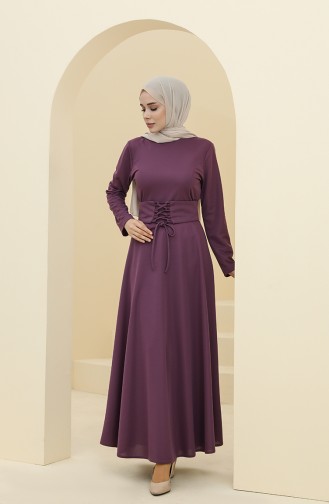 Purple Hijab Dress 5018-01