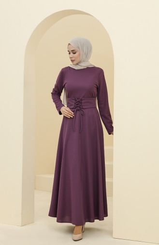 Purple Hijab Dress 5018-01