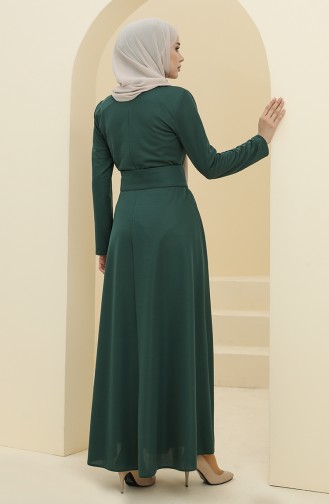Robe Hijab Vert emeraude 5018-02