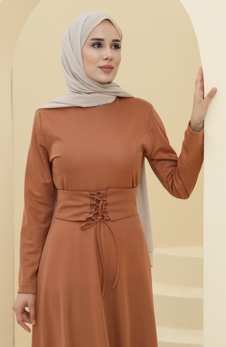 Camel Hijab Dress 5018-04