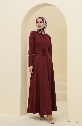 فستان أحمر كلاريت 5018-05