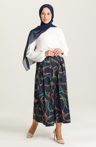 Navy Blue Skirt 71324-04