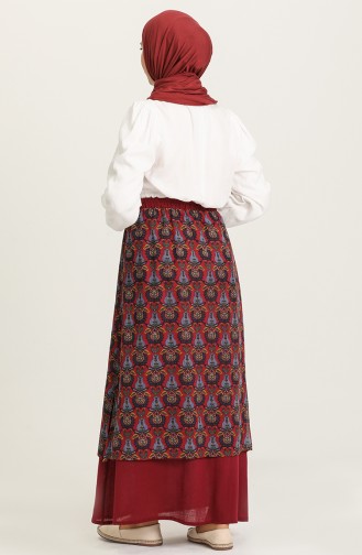 Claret Red Skirt 2525-02