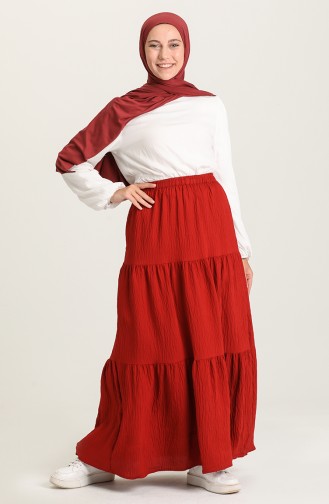 Claret Red Skirt 1020211ETK-07