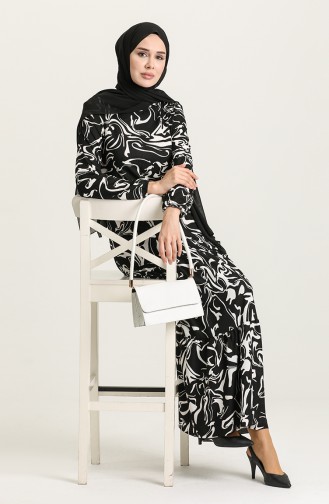 Black Hijab Dress 15028B-02