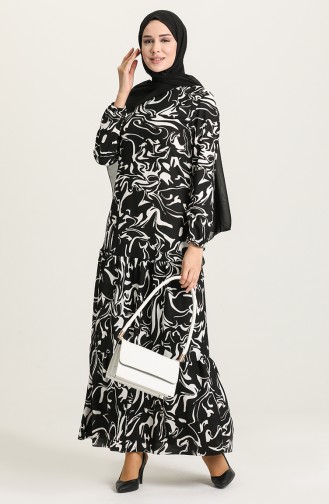 Black Hijab Dress 15028B-02