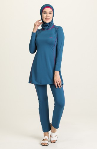 Oil Blue Swimsuit Hijab 1850-04