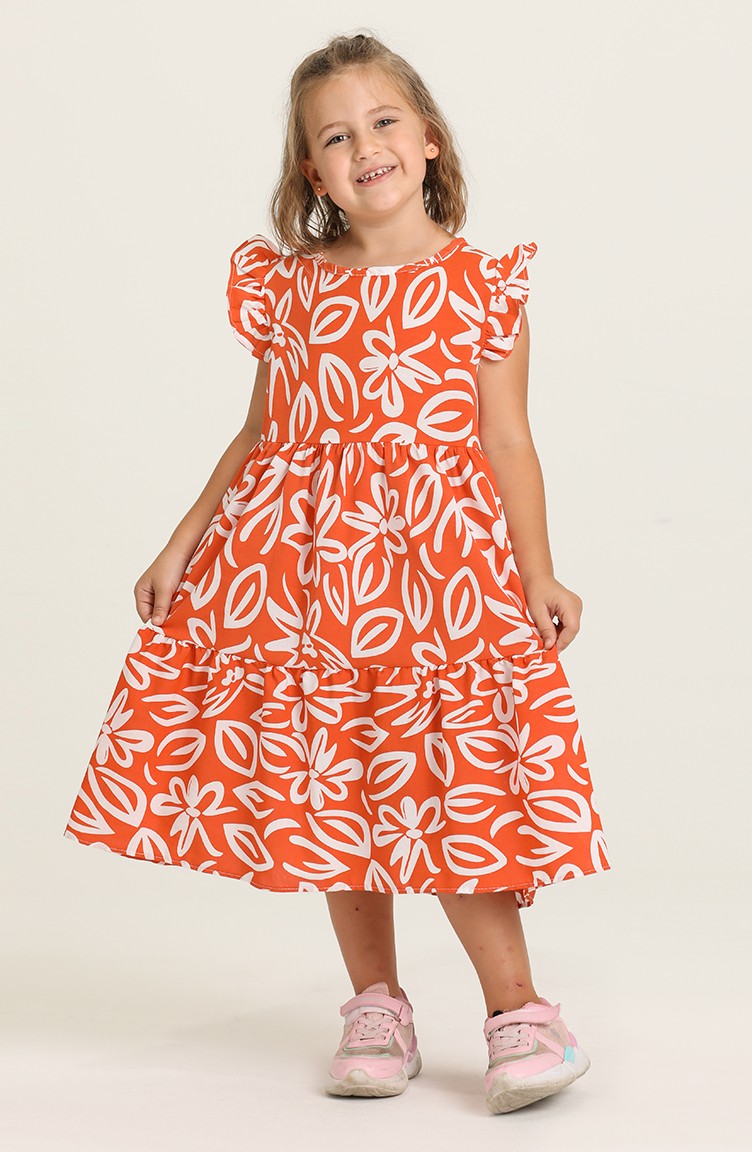 robe enfant orange