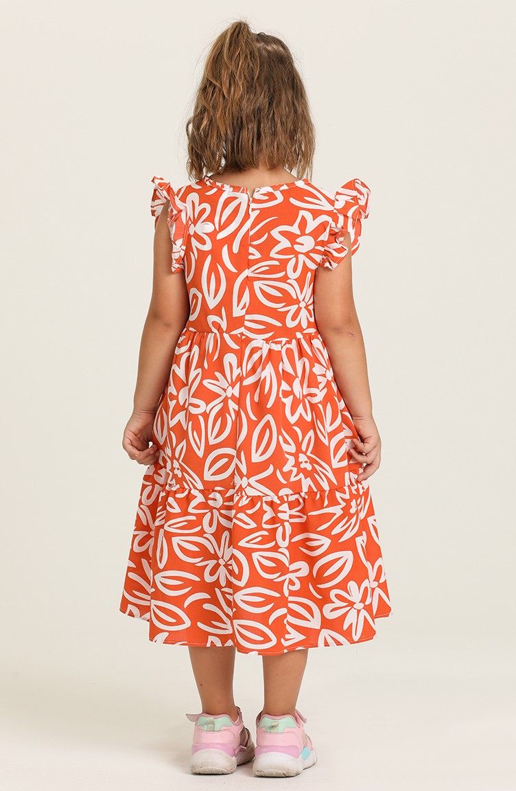 robe enfant orange