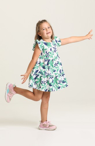 Robe Enfant Vert 5412-05