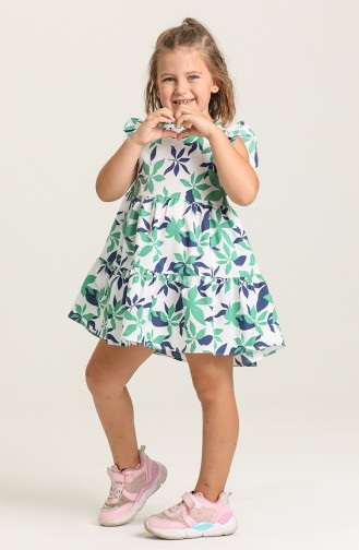 Green Children`s Dress 5412-05