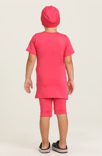 Dark Pink Modest Swimwear 0140-01