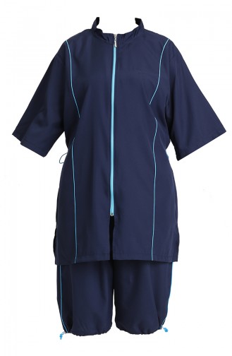 Navy Blue Modest Swimwear 212051-01