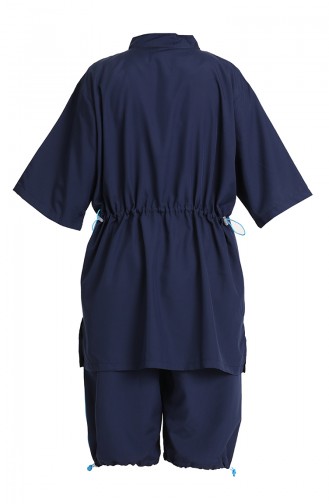 Navy Blue Swimsuit Hijab 212051-01
