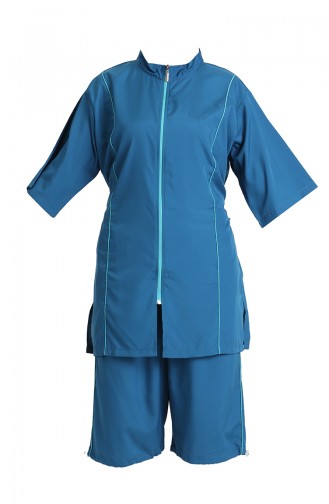 Maillot de Bain Hijab Pétrole 212051-05