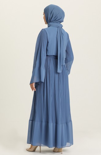 Indigo Hijab Dress 3031-06