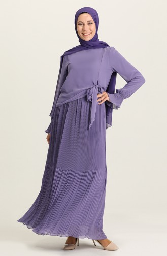 Violet Hijab Dress 3032-03