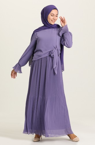 Violet Hijab Dress 3032-03