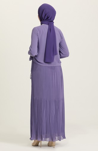 Violet Hijab Dress 3032-03