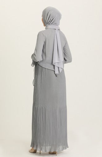 Gray Hijab Dress 3032-05