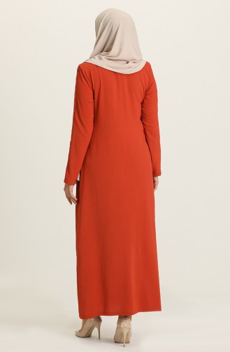 Brick Red Abaya 0107-07