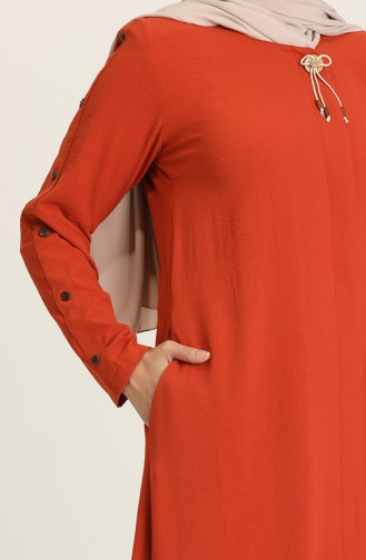 Brick Red Abaya 0107-07