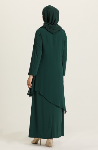 Habillé Hijab Vert emeraude 3036-01