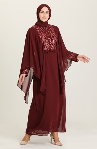 Habillé Hijab Bordeaux 9384-04