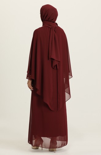 Habillé Hijab Bordeaux 9384-04