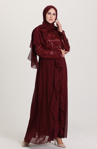 Habillé Hijab Bordeaux 9388-03