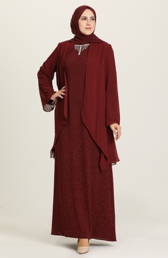 Habillé Hijab Bordeaux 3056-02