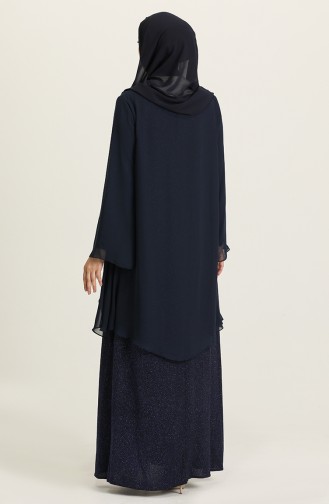Habillé Hijab Bleu Marine 3056-04