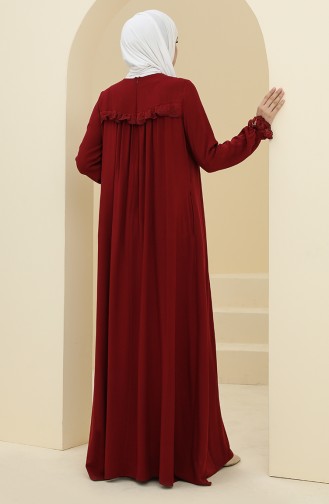 Robalı Elbise 8346-01 Bordo