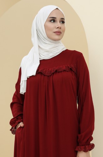 Robalı Elbise 8346-01 Bordo