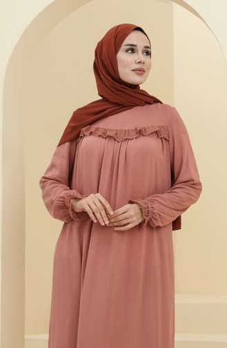 Dusty Rose Hijab Dress 8346-02