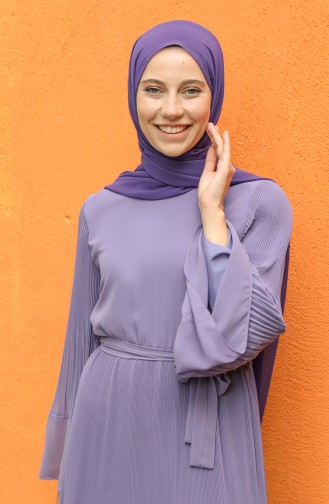 Violet Hijab Dress 3031-04