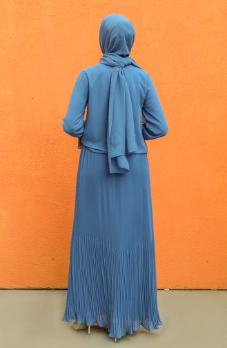 Indigo Hijab Dress 3032-01